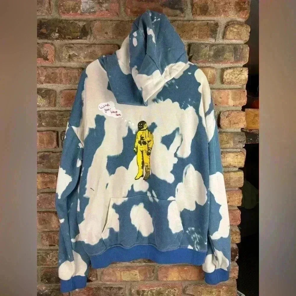 Blue and White Astronaut Hoodie